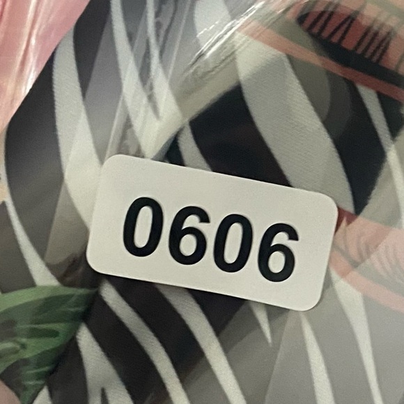 New! Ochie Black White Tropical Zebra Floral Print Swim Bikini Bottom 10606 - Picture 7 of 7